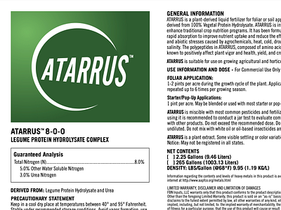 Atarrus Biostimulant agriculture branding farming graphic graphic design logo packaging product