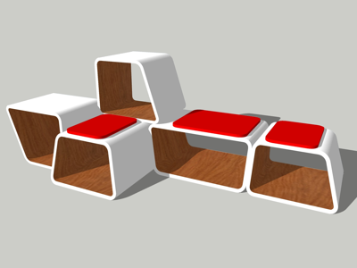 Modular Furniture concept furniture portable product design reconfigurable
