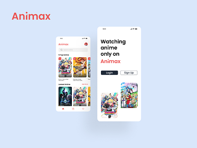 Animax - Streaming Apps app design figma mobile mobile app mobile ui streaming ui uidesign