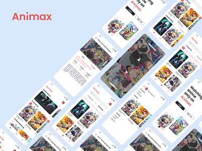 Animax - Anime Streaming Apps anime app design figma mobile app mobile ui streaming ui