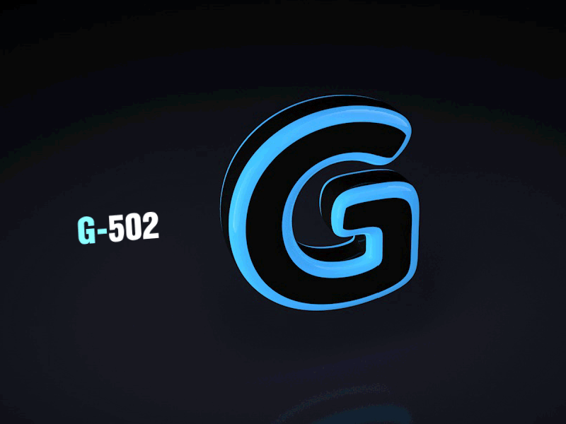 MY G502 animation c4d font g502 ux