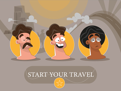 Travel game app design application characterdesign design digital illustration game illustration mobile game theme