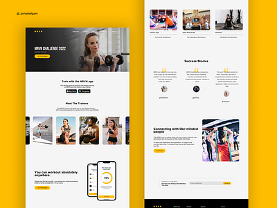 Marvane Fitness Brand app design ui ux web