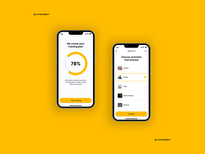 Mobile App Design for a Fitness Brand app branding design ui ux