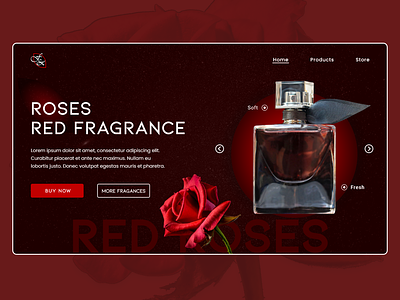 website concept fragance roses website design