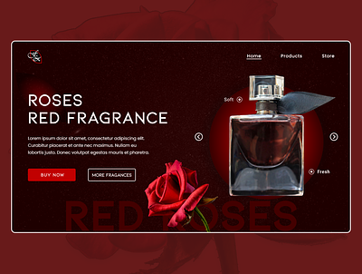 website concept fragance roses website design