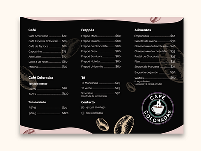 Menu design Café Coloradas