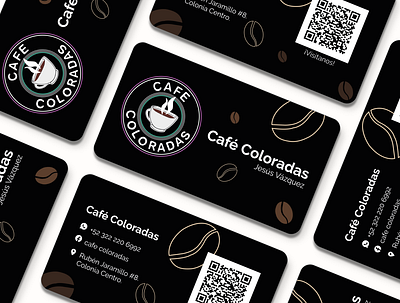 Business card Cafe Coloradas branding business card design graphic design