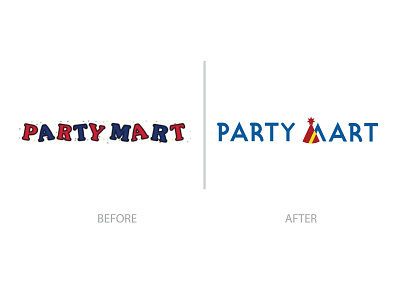 PartyMart logo renewal branding design graphic design illustration illustrator logo typography vector