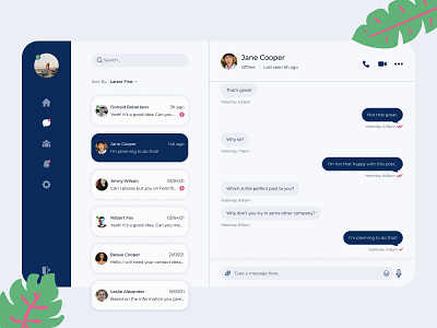 Direct Messaging App app chat app chatting daily 100 challenge daily ui dailyui dailyuichallenge direct messaging light ui minimal ui design ux design webdesign