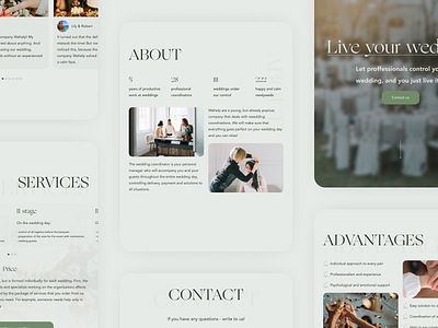 Wedding Coordination Tablet Version adaptive landing page love tablet ui design uiux ux design web design wedding