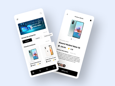 Gadget shop app ui adobe xd app figma gadget graphic design illustrator ios mobile app ui photoshop shop app ui user experience userinterface vector