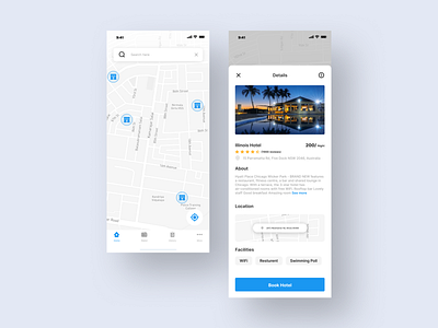 Hotel Book app ui