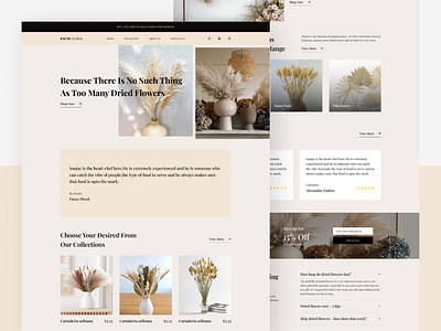 Dry flower shop landing page