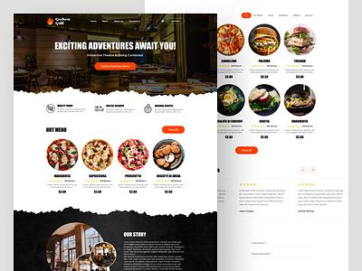 Restaurant Landing Page - Gochew Grill adobe xd burger cafe delivery design figma food graphic design landing page pizza restaurant ui web ui website