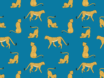 Feline friends illustration illustration art illustrator leopard surface design surface pattern design