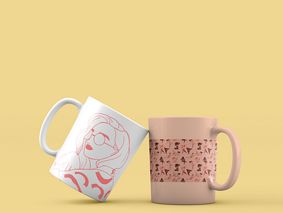 Photoshop Cup Mockup cups illustration illustration design mockup mug design mugs photoshop surface design