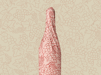 Wine Bottle Surface Design mockup design editorial illustration illustration illustration art illustration design illustrator mockup pattern surface design wine