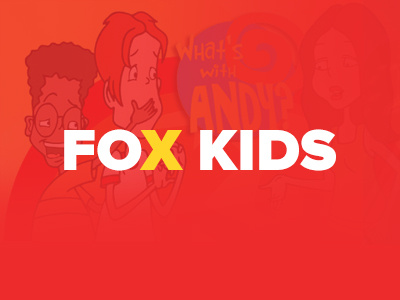 Online Fox Kids Project cartoon child color comic flat fox kids fun kids tv ui ux web design