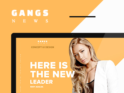Gangs News 2016 full width gangs hiphop magazine music news portal rap ui ux webdesign
