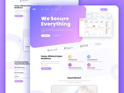 Security Landing Page Design with Figma figma landing page design ui user experience user interface ux web web design