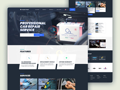 Car Repair Service Landing Page Design - Figma