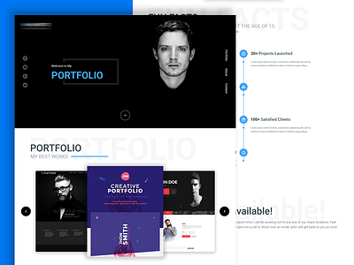 Single Page Portfolio Website Design ui web web design