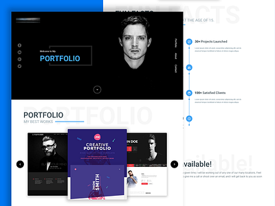 Single Page Portfolio Website Design