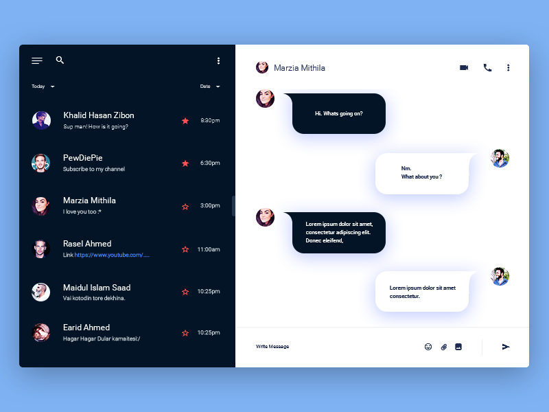 Chat Module Rebound ( Dark Version ) by Md. Rayhanul Islam on Dribbble