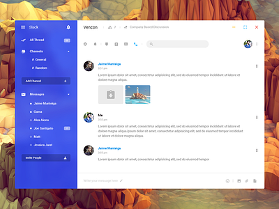 Slack Redesign Concept For Windows