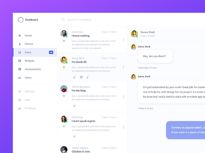 Client Inbox Design (Adobe XD) by Md. Rayhanul Islam on Dribbble