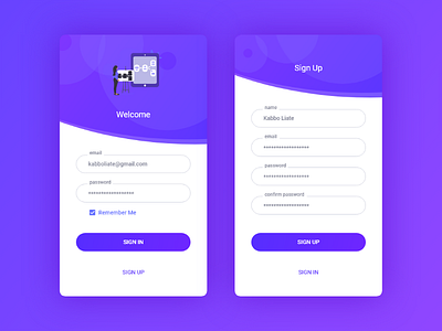 Login & Sign up Page by Md. Rayhanul Islam on Dribbble