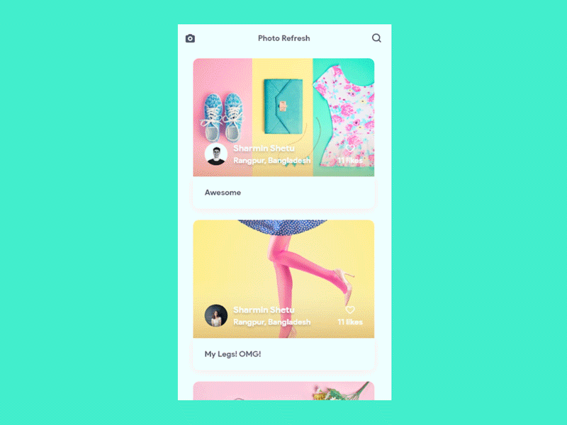 Pull To Refresh interaction app design ios adobe challange adobe live adobe user experience user interface ux ui animation app adobe xd