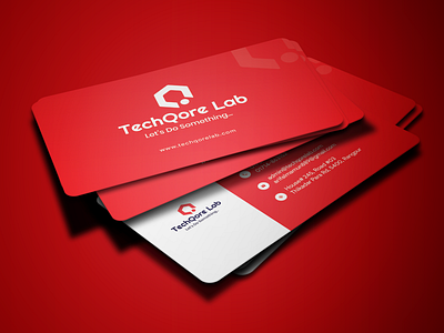 Business Card For TechQore Lab business card business card design identity logo design minimal