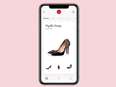 High Heels Online Shopping animation color gesture heels high interaction invision ios iphone online shoe shop ui ux