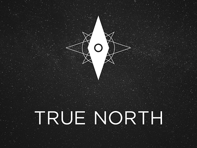 True North Logo arrow black circle compass conference logo geometry gotham logo star symbol true north white