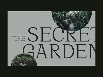 Secret Gardens — 01 branding card green landing page minimalistic nature plants sweden typography ui web website
