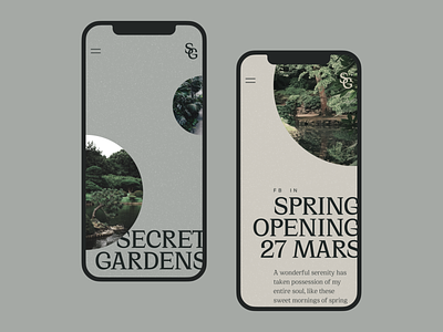 Secret Gardens — 02 branding green landing page logo minimalistic sweden typography ui web website