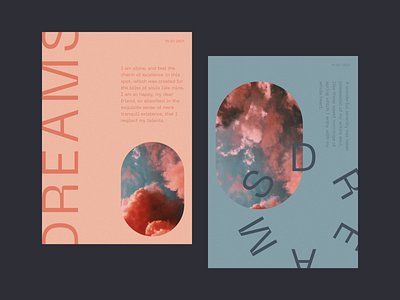 Dreams posters branding clouds dailyui illustration layout minimalistic neue machina poster poster a day poster art poster design type typography