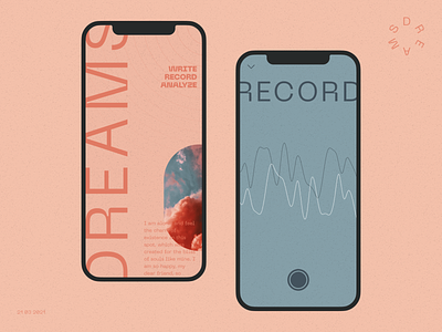 Dreams 003 app branding dreams flat icon illustration minimal minimalistic mobile design typography ui vector