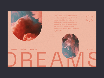 Dreams 002 app branding landing page logo minimalistic sweden typography ui web website