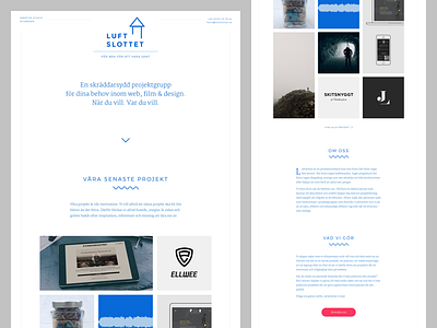 Luftslottet Creative Studio blue flat grid minimalistic studio web website