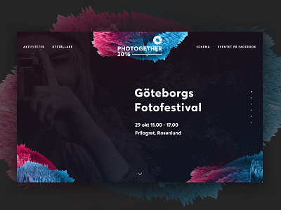 Photogether landing page festival grid landing page photo photogether typography web