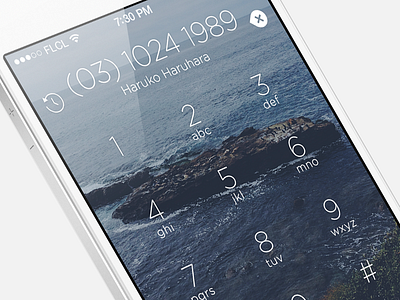 iOS Homescreen Dialer dialer flcl foolycooly ios ios7 minimal ocean phone