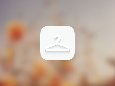Wosh™ iOS 7 Icon clean hanger icon ios7 minimal rubber shadow subtle wash white wosh