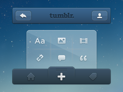 Tumblr iOS add post icons ios layer styles minimal new new post tumblr tumblr ios
