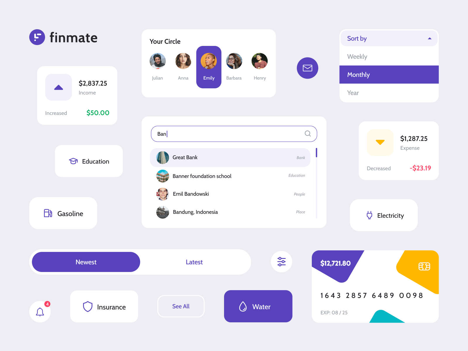 Finmate - Component by Reza M. R. on Dribbble