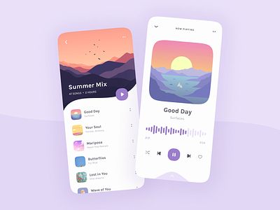 Music Streaming App Design app ui