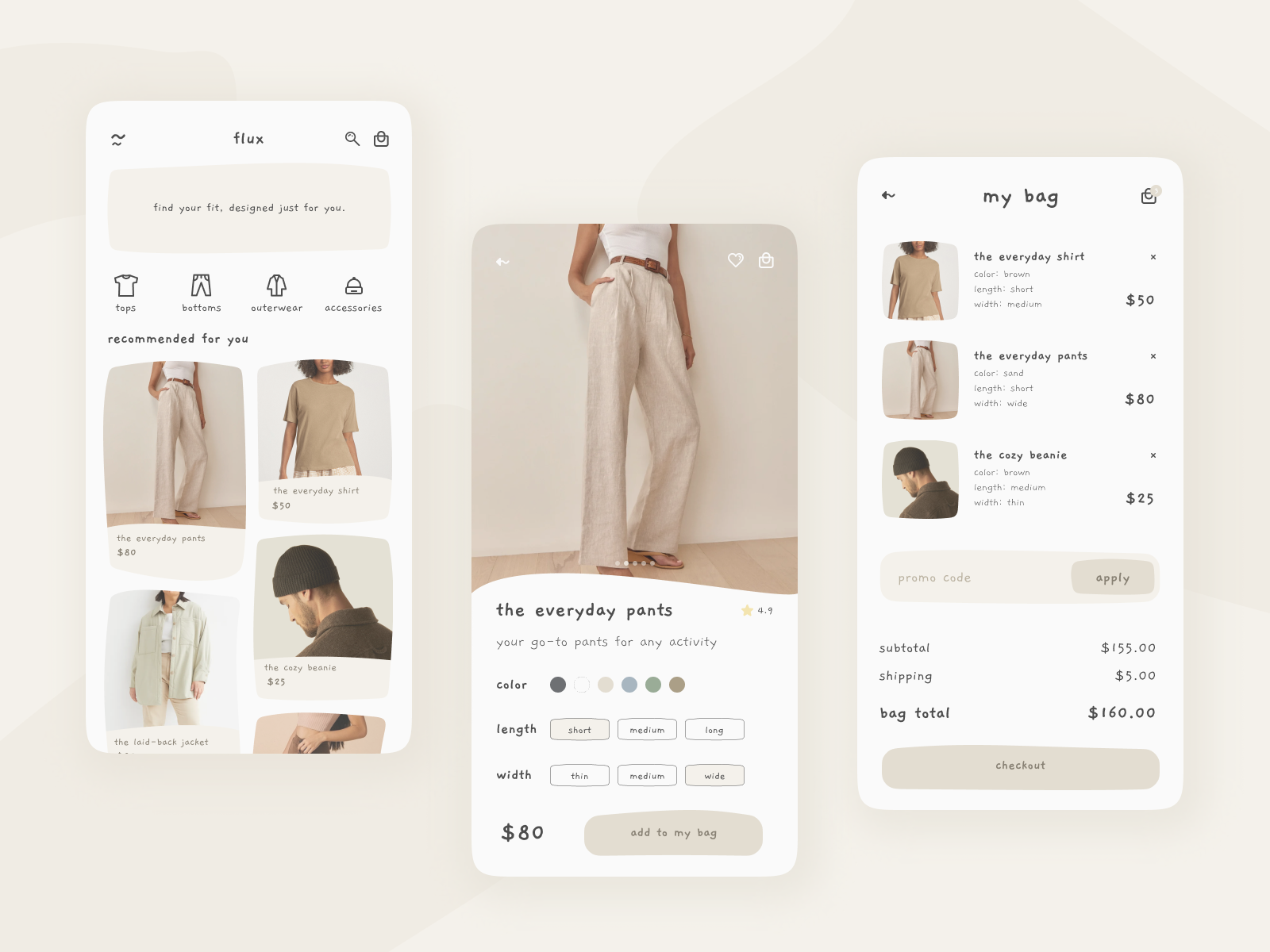 fashion shop app by Trisha Le on Dribbble