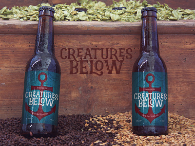 Creatures Below brand brand identity branding design graphic design illustration label design logo logo design print design